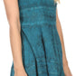 Sakkas Jaydence Short Floral Embroidered Deep Neck Tank Top Sleeveless Batik Dress