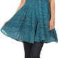 Sakkas Jaydence Short Floral Embroidered Deep Neck Tank Top Sleeveless Batik Dress