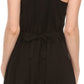 Sakkas Aliney Short Adjustable Spaghetti Strap Sleeveless Embroidered Day Dress