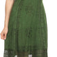 Sakkas Aliney Short Adjustable Spaghetti Strap Sleeveless Embroidered Day Dress