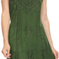 Sakkas Aliney Short Adjustable Spaghetti Strap Sleeveless Embroidered Day Dress