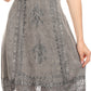 Sakkas Aliney Short Adjustable Spaghetti Strap Sleeveless Embroidered Day Dress