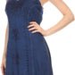 Sakkas Aliney Short Adjustable Spaghetti Strap Sleeveless Embroidered Day Dress