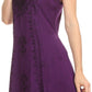 Sakkas Aliney Short Adjustable Spaghetti Strap Sleeveless Embroidered Day Dress