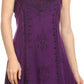 Sakkas Aliney Short Adjustable Spaghetti Strap Sleeveless Embroidered Day Dress