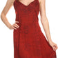 Sakkas Aliney Short Adjustable Spaghetti Strap Sleeveless Embroidered Day Dress