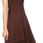 Sakkas Calleea Mid Length Embroidery Sleeveless Spaghetti Strap Corset Batik Dress
