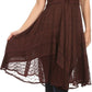 Sakkas Calleea Mid Length Embroidery Sleeveless Spaghetti Strap Corset Batik Dress