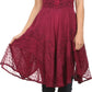 Sakkas Calleea Mid Length Embroidery Sleeveless Spaghetti Strap Corset Batik Dress