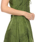 Sakkas Calleea Mid Length Embroidery Sleeveless Spaghetti Strap Corset Batik Dress