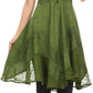 Sakkas Calleea Mid Length Embroidery Sleeveless Spaghetti Strap Corset Batik Dress