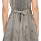 Sakkas Calleea Mid Length Embroidery Sleeveless Spaghetti Strap Corset Batik Dress