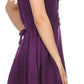 Sakkas Calleea Mid Length Embroidery Sleeveless Spaghetti Strap Corset Batik Dress