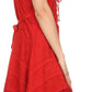 Sakkas Calleea Mid Length Embroidery Sleeveless Spaghetti Strap Corset Batik Dress