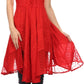 Sakkas Calleea Mid Length Embroidery Sleeveless Spaghetti Strap Corset Batik Dress