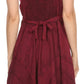 Sakkas Calleea Mid Length Embroidery Sleeveless Spaghetti Strap Corset Batik Dress