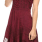 Sakkas Calleea Mid Length Embroidery Sleeveless Spaghetti Strap Corset Batik Dress