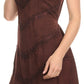 Sakkas Rhyder Mid Strapless Spaghetti Strap Adjustable Embroidered Batik Dress