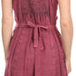 Sakkas Rhyder Mid Strapless Spaghetti Strap Adjustable Embroidered Batik Dress