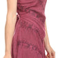 Sakkas Rhyder Mid Strapless Spaghetti Strap Adjustable Embroidered Batik Dress