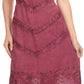 Sakkas Rhyder Mid Strapless Spaghetti Strap Adjustable Embroidered Batik Dress