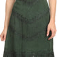 Sakkas Rhyder Mid Strapless Spaghetti Strap Adjustable Embroidered Batik Dress