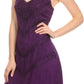 Sakkas Rhyder Mid Strapless Spaghetti Strap Adjustable Embroidered Batik Dress