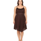 Sakkas Markay Short Mid Length Spaghetti Strap Sleeveless Embroidered Batik Dress