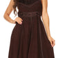 Sakkas Markay Short Mid Length Spaghetti Strap Sleeveless Embroidered Batik Dress