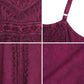 Sakkas Markay Short Mid Length Spaghetti Strap Sleeveless Embroidered Batik Dress