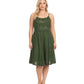 Sakkas Markay Short Mid Length Spaghetti Strap Sleeveless Embroidered Batik Dress