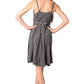 Sakkas Markay Short Mid Length Spaghetti Strap Sleeveless Embroidered Batik Dress