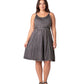 Sakkas Markay Short Mid Length Spaghetti Strap Sleeveless Embroidered Batik Dress