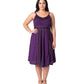Sakkas Markay Short Mid Length Spaghetti Strap Sleeveless Embroidered Batik Dress