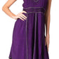 Sakkas Markay Short Mid Length Spaghetti Strap Sleeveless Embroidered Batik Dress