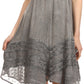 Sakkas Fedelle Sleeveless Mid-Length Summer Dress With Cross Over Open Back Straps