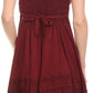 Sakkas Fedelle Sleeveless Mid-Length Summer Dress With Cross Over Open Back Straps