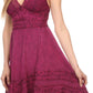 Sakkas Fedelle Sleeveless Mid-Length Summer Dress With Cross Over Open Back Straps