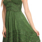 Sakkas Fedelle Sleeveless Mid-Length Summer Dress With Cross Over Open Back Straps