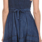 Sakkas Fedelle Sleeveless Mid-Length Summer Dress With Cross Over Open Back Straps