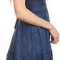 Sakkas Fedelle Sleeveless Mid-Length Summer Dress With Cross Over Open Back Straps