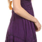 Sakkas Fedelle Sleeveless Mid-Length Summer Dress With Cross Over Open Back Straps