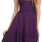 Sakkas Fedelle Sleeveless Mid-Length Summer Dress With Cross Over Open Back Straps