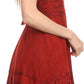 Sakkas Fedelle Sleeveless Mid-Length Summer Dress With Cross Over Open Back Straps