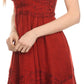 Sakkas Fedelle Sleeveless Mid-Length Summer Dress With Cross Over Open Back Straps