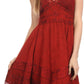 Sakkas Fedelle Sleeveless Mid-Length Summer Dress With Cross Over Open Back Straps