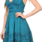 Sakkas Fedelle Sleeveless Mid-Length Summer Dress With Cross Over Open Back Straps