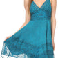 Sakkas Fedelle Sleeveless Mid-Length Summer Dress With Cross Over Open Back Straps