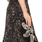Sakkas Aleayma Strapless Long Adjustable Bead Embroidered Dyed Halter Top Dress