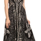 Sakkas Aleayma Strapless Long Adjustable Bead Embroidered Dyed Halter Top Dress